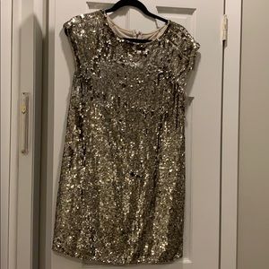 Gold sequin dress